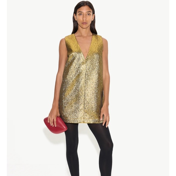 Gold Sleeveless Simon Miller Dress